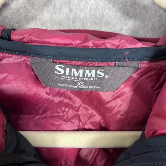 $199 Simms ExStream Bicomp Jacket XS Hood Insulated Puffer Nylon Hoody Pullover